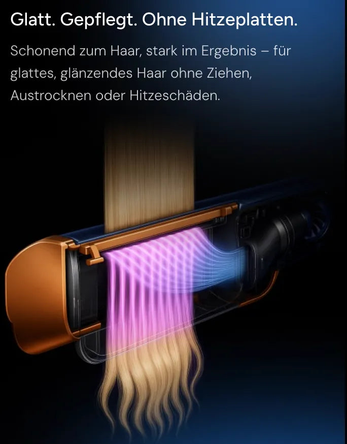 Glatt. Gepflet. Ohne Hitzeplatten